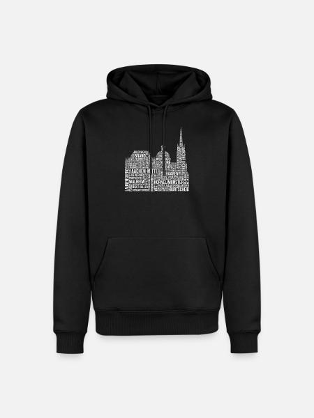 Aachen Stadtteile Design - Männer Premium Bio Hoodie - Schwarz