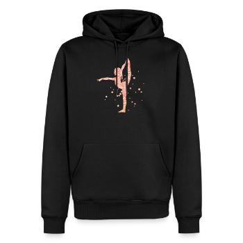 Turnerin - Männer Premium Bio Hoodie - Schwarz - Vorne - Nico (187cm)