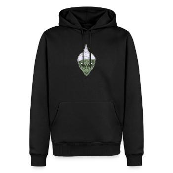 Ausländischer übernatürlicher Mensch Freaky Strange UFO - Männer Premium Bio Hoodie - Schwarz - Vorne - Nico (187cm)