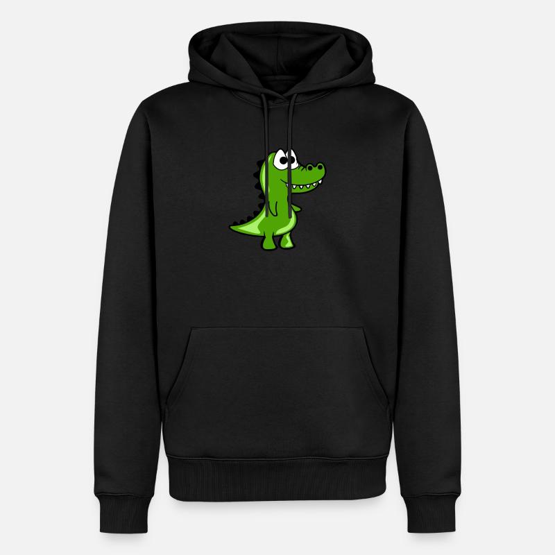 Style comique drôle de Croc - Sweat à capuche Premium bio Homme - noir