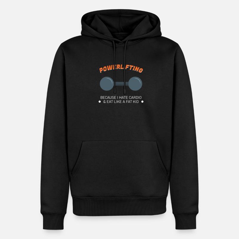 POWERLIFTING: Powerlifting Parce que - Sweat à capuche Premium bio Homme - noir