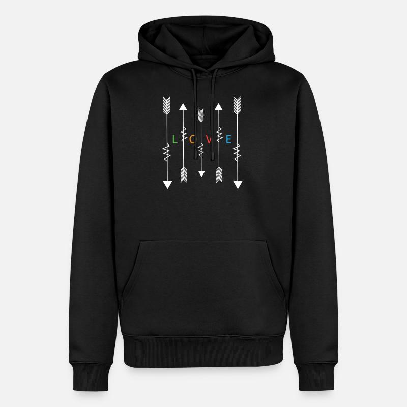 Bogenschießen Liebe - Männer Premium Bio Hoodie - Schwarz