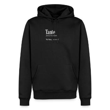 Tante, wie Mama nur cooler - Männer Premium Bio Hoodie - Schwarz - Vorne - Nico (187cm)