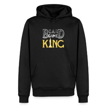 Gesellschaftsspiel König - Männer Premium Bio Hoodie - Schwarz - Vorne - Nico (187cm)