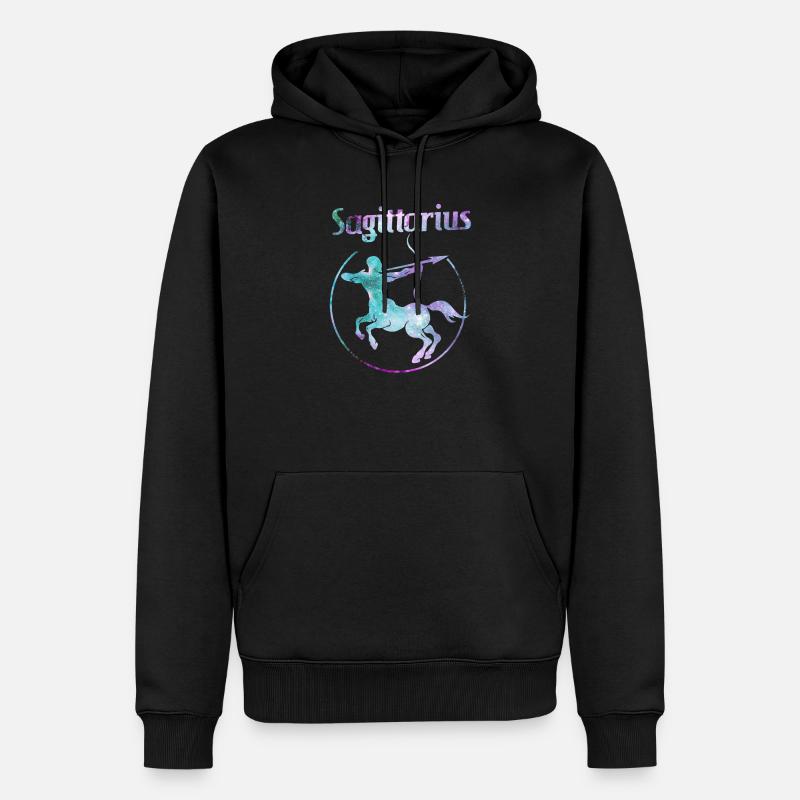Sternzeichen Schütze Sagittarius - Männer Premium Bio Hoodie - Schwarz