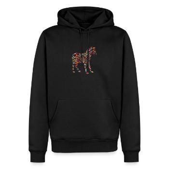 Afrika buntes Zebra - Männer Premium Bio Hoodie - Schwarz - Vorne - Nico (187cm)