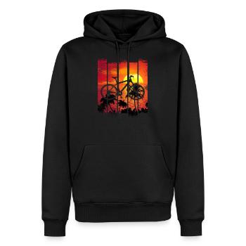 Mountainbiker Evolution - Premium Shirt - Männer Premium Bio Hoodie - Schwarz - Vorne - Nico (187cm)