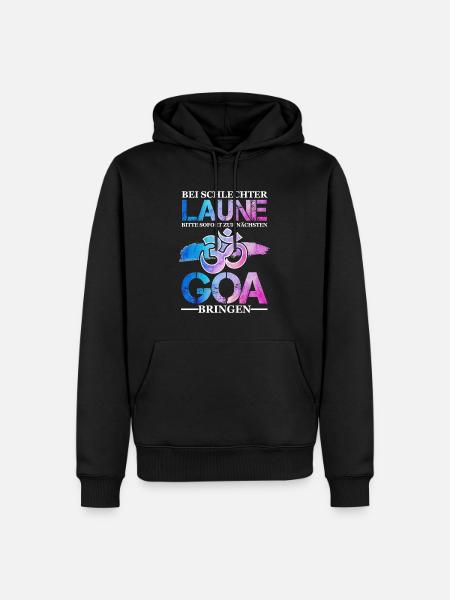 Zur nächsten Goa bringen - Männer Premium Bio Hoodie - Schwarz