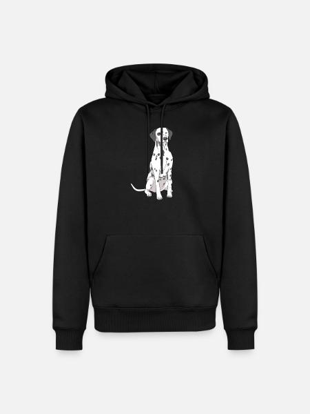 Chien dalmatien - Sweat à capuche Premium bio Homme - noir