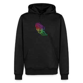 Leichtathletik - Männer Premium Bio Hoodie - Schwarz - Vorne - Nico (187cm)