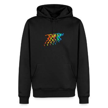 Athletics Runner Bunt Sprinter - Men’s Premium Organic Hoodie - black - Front - Nico (187cm)