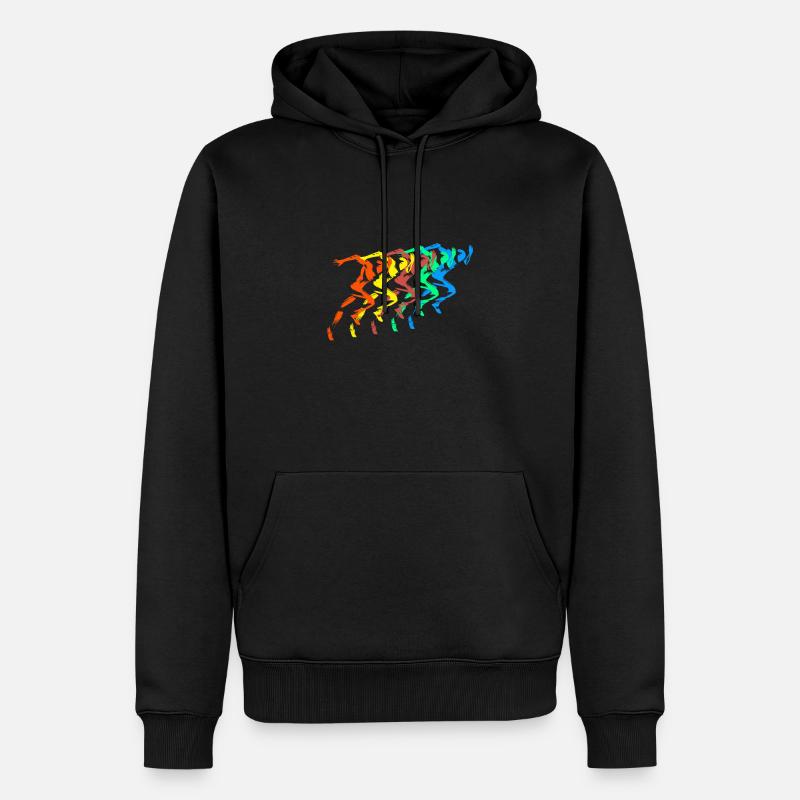 Athlétisme Runner Bunt Sprinter - Sweat à capuche Premium bio Homme - noir