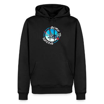 Né à Skydive - Sweat à capuche Premium bio Homme - noir - Devant - Nico (187cm)