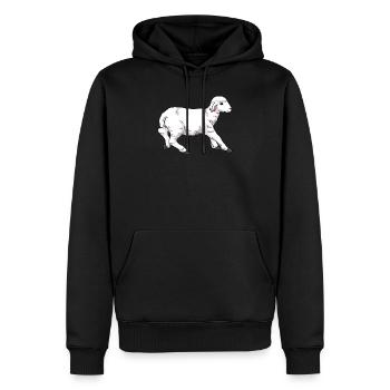 Junges Schaf Lamm - Männer Premium Bio Hoodie - Schwarz - Vorne - Nico (187cm)