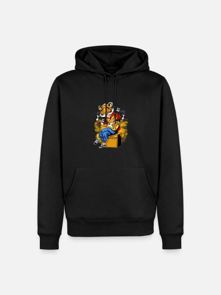 Music Tiger - Men’s Premium Organic Hoodie - black
