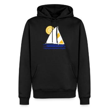 sun sea sailing vacation - Men’s Premium Organic Hoodie - black - Front - Nico (187cm)