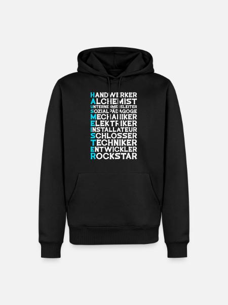 Hausmeister Handwerker Mechaniker Elektriker - Männer Premium Bio Hoodie - Schwarz