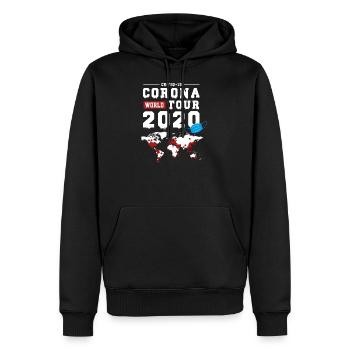 Coronavirus Wuhan Pandemie Covid 19 Corona - Männer Premium Bio Hoodie - Schwarz - Vorne - Nico (187cm)