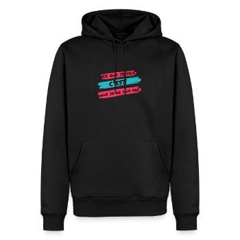 Ce que je sais c'est que je ne sais pas - Sweat à capuche Premium bio Homme - noir - Devant - Nico (187cm)