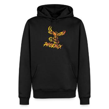 Phönix - Männer Premium Bio Hoodie - Schwarz - Vorne - Nico (187cm)