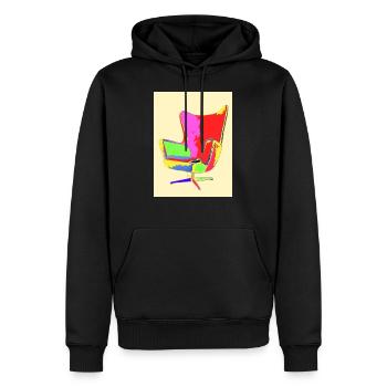 Pop Art - Männer Premium Bio Hoodie - Schwarz - Vorne - Nico (187cm)