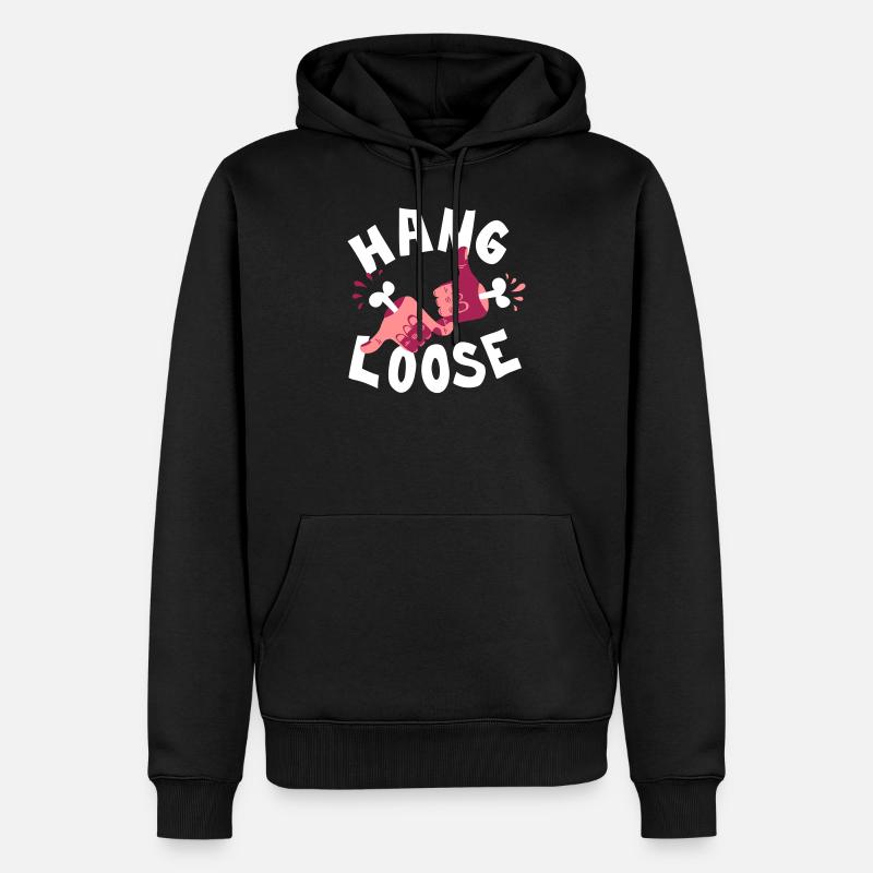 Keep it easy - Männer Premium Bio Hoodie - Schwarz