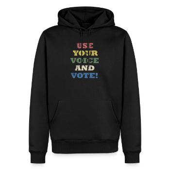 Go vote election democracy campaign politician - Men’s Premium Organic Hoodie - black - Front - Nico (187cm)