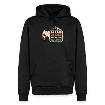 Escalade alpinisme montagnes idée cadeau - Sweat à capuche Premium bio Homme - noir - Devant - Nico (187cm)