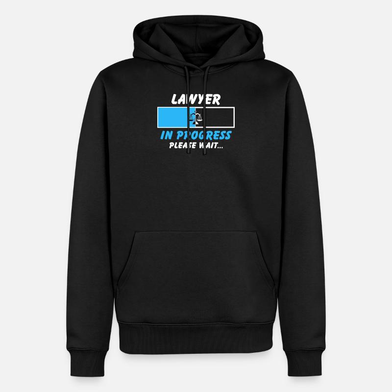 Avocat en cours - Sweat à capuche Premium bio Homme - noir