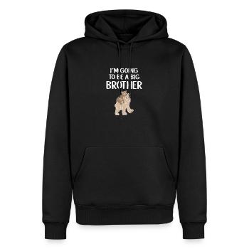 Chemise cadeau grand frère - Sweat à capuche Premium bio Homme - noir - Devant - Nico (187cm)