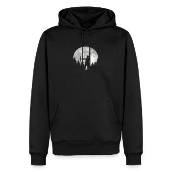 Bogenschießen Frau Shirt für Bogenschützin - Männer Premium Bio Hoodie - Schwarz - Vorne - Nico (187cm)