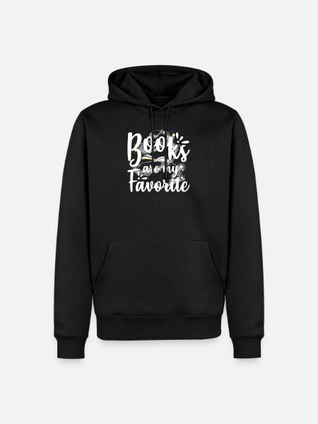 Bücher sind mein Favorit - Männer Premium Bio Hoodie - Schwarz