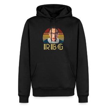 Vintage Rbg Ruth Bader - Männer Premium Bio Hoodie - Schwarz - Vorne - Nico (187cm)