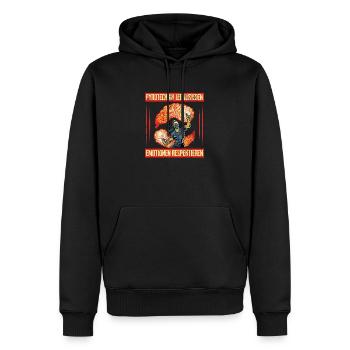 Feuerwerk ist kein Verbrechen Pyro Ultras - Männer Premium Bio Hoodie - Schwarz - Vorne - Nico (187cm)