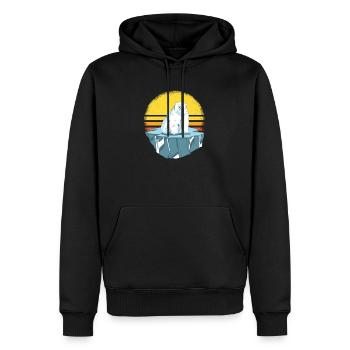Ours polaire sur Idée cadeau ours polaire - Sweat à capuche Premium bio Homme - noir - Devant - Nico (187cm)