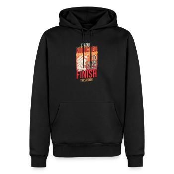 Bibliothèque de rat de bibliothèque drôle Nerd Geek Bookworm - Sweat à capuche Premium bio Homme - noir - Devant - Nico (187cm)
