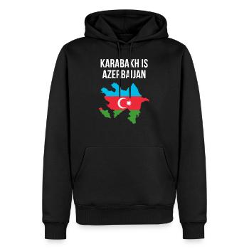 Unterstützung Aserbaidschan 2020 Free Karabach es Aserbaidschan - Männer Premium Bio Hoodie - Schwarz - Vorne - Nico (187cm)