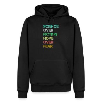 Science-fiction Hope Over Fear - Sweat à capuche Premium bio Homme - noir - Devant - Nico (187cm)