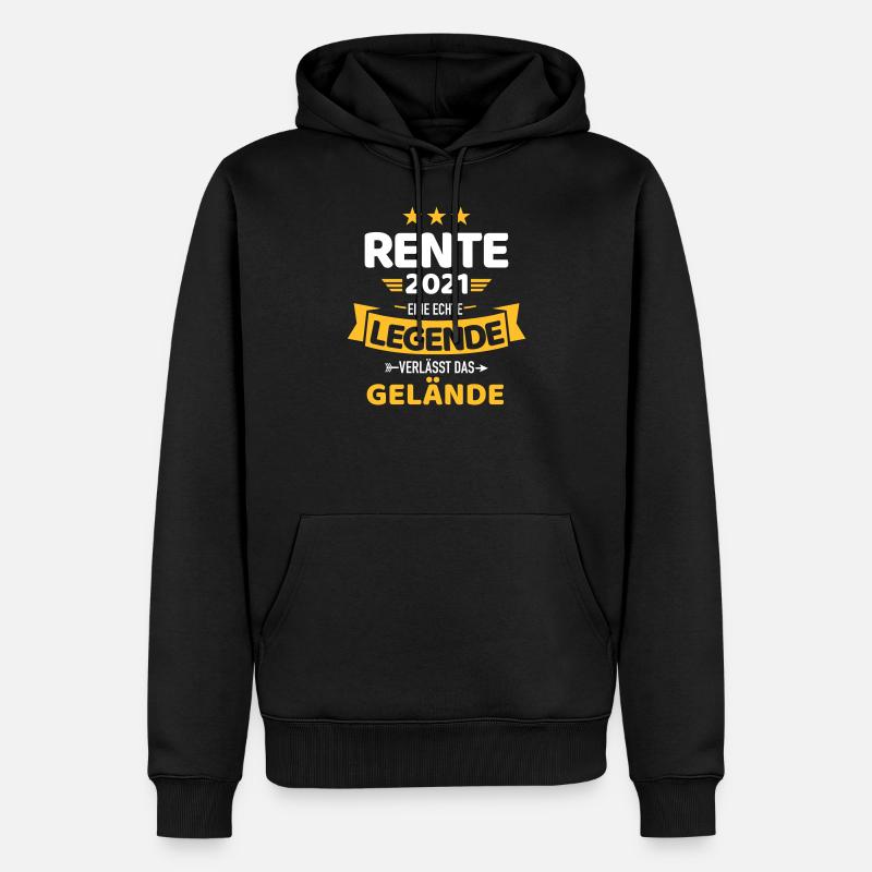 Rente 2021 - Männer Premium Bio Hoodie - Schwarz