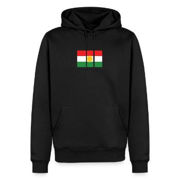 Drapeau du Kurdistan Bannière Soleil Kurdes Kurdes Kurdes - Sweat à capuche Premium bio Homme - noir - Devant - Nico (187cm)