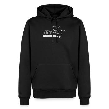 Hofmann Airlines T Shirt - Männer Premium Bio Hoodie - Schwarz - Vorne - Nico (187cm)