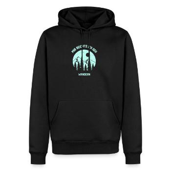 Mir Reichts Ich Geh Wandern - Männer Premium Bio Hoodie - Schwarz - Vorne - Nico (187cm)