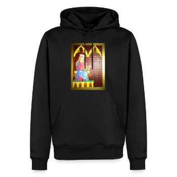 reading lady - Men’s Premium Organic Hoodie - black - Front - Nico (187cm)