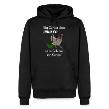 Königsberger Huhn | Hahn | Hühner | Garten - Männer Premium Bio Hoodie - Schwarz - Vorne - Nico (187cm)