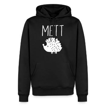 Mettigel Mett Igel Hackfleisch Fleischesser Hackk - Männer Premium Bio Hoodie - Schwarz - Vorne - Nico (187cm)