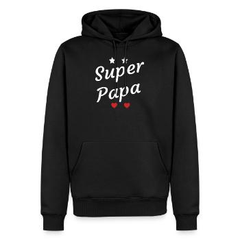 Super dad birthday gift fathers day - Men’s Premium Organic Hoodie - black - Front - Nico (187cm)