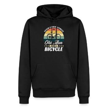 Cyclist bicycle cycling cycling - Men’s Premium Organic Hoodie - black - Front - Nico (187cm)