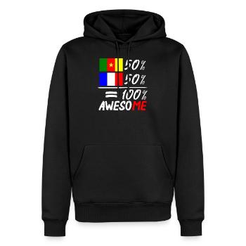 Moitié Français moitié Camerounais - Männer Premium Bio Hoodie - Schwarz - Vorne - Nico (187cm)
