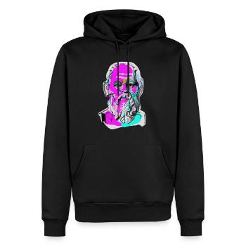 Socrates - Men’s Premium Organic Hoodie - black - Front - Nico (187cm)