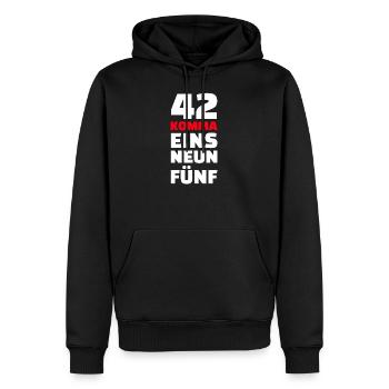 Laufen Läufer Ausdauer Fitness Spruch Geschenk - Männer Premium Bio Hoodie - Schwarz - Vorne - Nico (187cm)